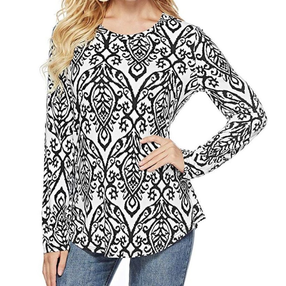 NWT Sarin Mathews Womens Floral Long Sleeve Top
